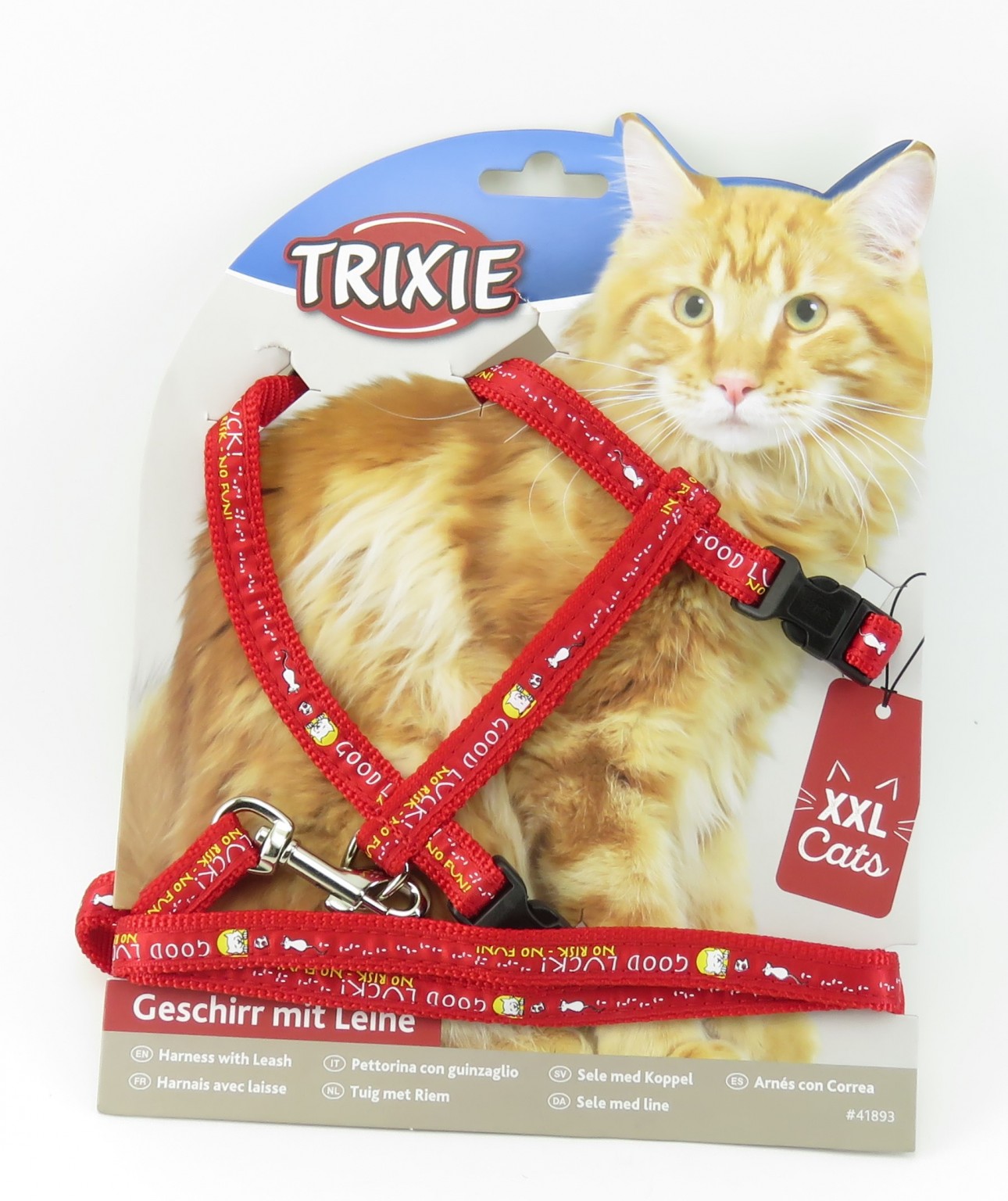 Harnais XL avec laisse pour grand chats. dimension. 3457 cm/13 mm. couleur aléatoire. Zoola