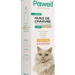 Spray huile de chanvre pawell pour chat sur geranimo